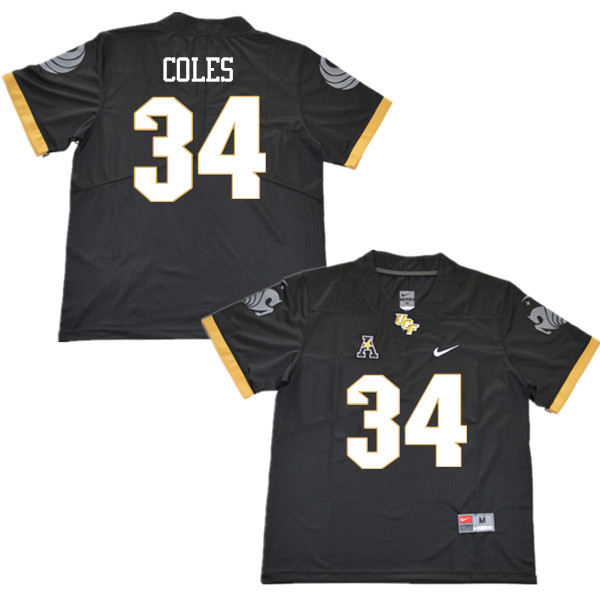 Men #34 Trillion Coles UCF Knights College Football Jerseys Sale-Black - Click Image to Close
